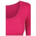 thumbnail image 4 of KOGMO Womens Long Sleeve Crop Top Solid Round Neck T Shirt, 4 of 8