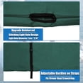 thumbnail image 6 of Unique Bargains Square Frame Bimini Top Storage Boot Cover with Stern Light Hole Boat Bimini Storage Bag with 2 Fixed Straps for 3 Bow 4 Bow 1 Set Hunter Green 85 in, 6 of 7