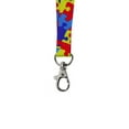 thumbnail image 3 of PinMart's Autism Awareness ID Lanyard Puzzle Piece Keychain w/ Safety Breakaway, 3 of 3
