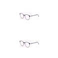thumbnail image 4 of Qarigey Montura de gafas de lectura para mujer, monturas de gafas flexibles, montura redonda antideslizante, gafas para miopía antiluz, color Púrpura Negro 2piezas, 4 of 6