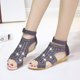 thumbnail image 1 of Zapatos de verano para mujer Sandalias planas informales con boca de pez ahuecadas y tacones de cuña con cremallera para mujer Wmkox8yii nm10177, 1 of 4