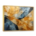 thumbnail image 2 of Designart "Golden Geometry Hardedge Art wall art I" Modern Floater Framed Canvas Art Print, 2 of 7