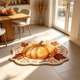 thumbnail image 4 of Fall Area Rug, 20x24'' Orange Pumpkin Floor Carpets Washable Indoor Floor Area Mat Stain-Proof Mat Non-Skid Rugs for Living Room Dining Kitchen Bedroom, Autumn Maple Leaf Thanksgiving Decor, 4 of 6