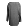 thumbnail image 5 of Pntutb moda mujer estampado manga larga cómodo transpirable cuello redondo tops Pntutb Pntutb-188, 5 of 5