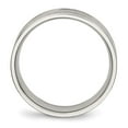 thumbnail image 2 of Chisel Stainless Steel Brushed and Polished 6mm Ridged Flat Band, 2 of 7