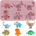 thumbnail image 1 of Molde de silicona TANGJMXG con forma de dinosaurio molde antiadherente para hornear, 1 of 5