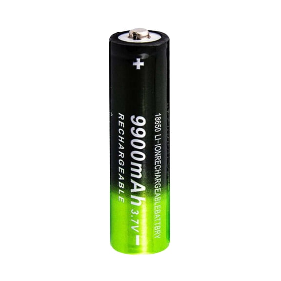Rechargeable Battery 3.7Volt Li-ion Batteries 9900mAh Button Top for LED Flashlights Headlamps, Solar Lights & More 1 Pack
