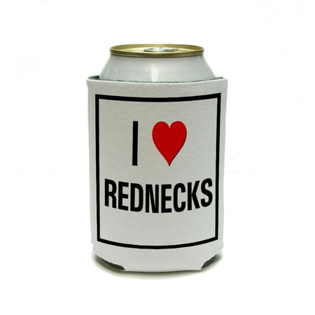 I Love Heart Rednecks Can Cooler Drink Insulator Beverage Insulated Holder