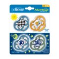 thumbnail image 3 of Dr. Brown's Advantage Baby Pacifier, Fully Symmetrical, Silicone Bulb, 6-18m, BPA Free, Snail/Glow, 4 Pack, 3 of 28