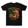 thumbnail image 2 of American 250 Anniversary Shirt Men's Patriotic Independence Day Graphic Casual Short Sleeve Comfort Tee Mens 4Th of July T Shirts Black L, 2 of 4