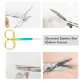 thumbnail image 2 of Eyebrow Scissors Household Simple Stainless Steel Brow Shape Tools Convenient Personal Care Trimmer Beauty Tool for Makeup Use Blue Golden, 2 of 6