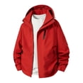 thumbnail image 6 of Rexolia Men’s Waterproof Rain Jacket Hooded Lightweight Breathable Packable Outdoor Hiking Red 2XL, 6 of 6