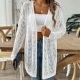 thumbnail image 2 of Akafmk Fall/Winter Plus Size Womens Cardigan Sweaters,Women's Open Front Cardigan Sweater,Solid Color Long Sleeve Fall Knit Cardigan Casual Daily Cardigan, 2 of 4