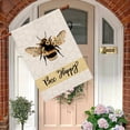 thumbnail image 5 of Spring House Flag Bee Happy Flower Floral Summer Vertical Double Sided Burlap 28 x 40 Inch Holiday Farmhouse Seasonal Yard Outdoor Decor, 5 of 6