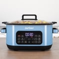 thumbnail image 2 of Heynemo 6.5QT Digital Multi Cooker, 12-in-1 Slow Cooker & Roaster with Timer, Temp Control, Delay Start, Nonstick Pot, Blue, 2 of 10