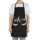 thumbnail image 5 of Delantal de cocina con bloqueo de oro para pestañas, para el hogar, cocina, cafés, negro, 5 of 10