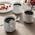 thumbnail image 7 of over&back Stackable Stoneware Coffee Mugs - 4-Piece Mug Set - Enjoy the Perfect Cup of Coffee, Tea, Latte, and More - Semi-Matte White - 14oz, 7 of 7
