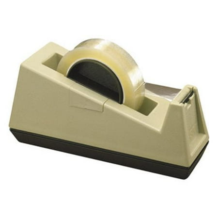 Scotch Heavy Duty Desktop Tape Dispenser, 3" core, Plastic, Putty (MMMC25)