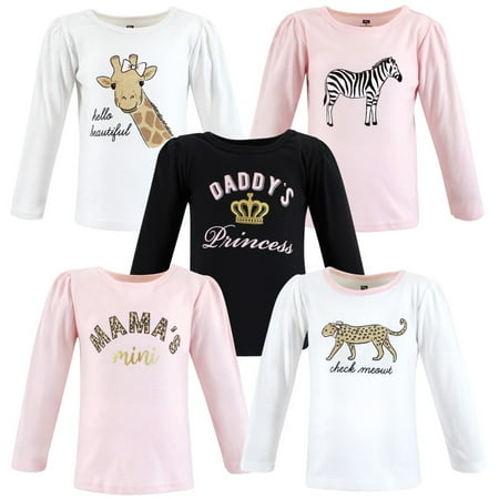 

Hudson Baby Infant and Toddler Girl Long Sleeve T-Shirts Leopard Mamas Mini 18-24 Months