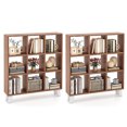 thumbnail image 1 of Costway 2 PCS 9-Cube Bookcase with 6 Removable Shelves Raised Support Feet for Living Room Brown, 1 of 1