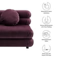 thumbnail image 3 of Modway Jubilee Modular Performance Velvet Armless Chair in Mulberry, 3 of 10