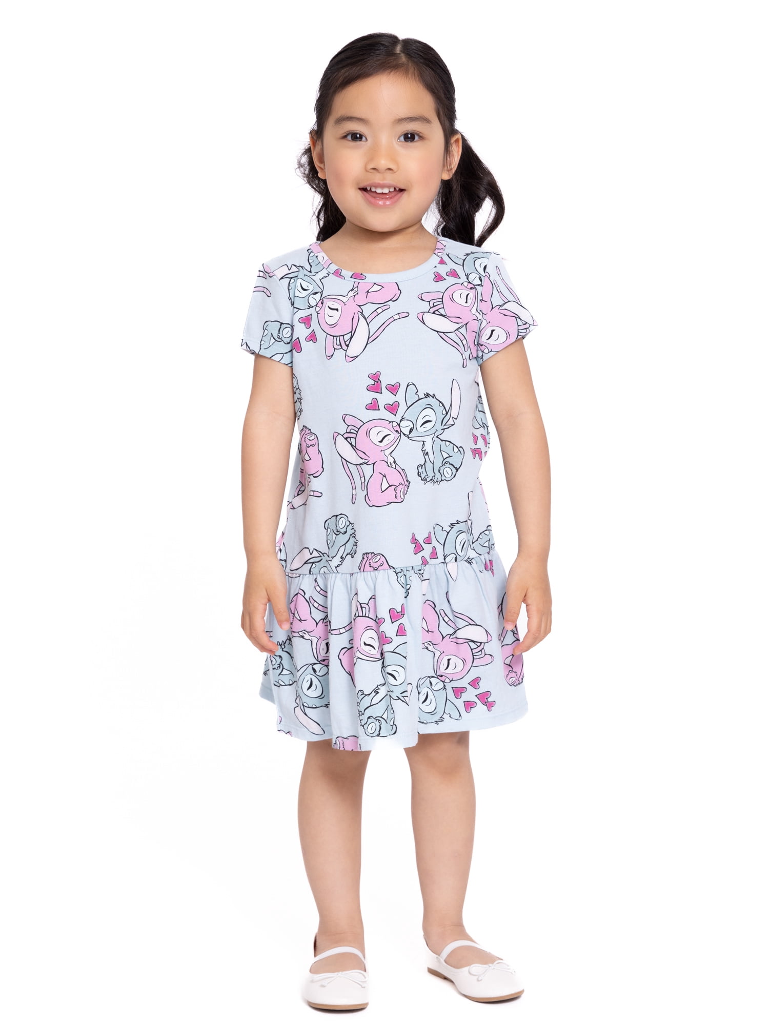 Stitch & Angel Toddler Girls Drop Waist Dress, Sizes 12M-5T