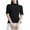 Black, variant on Womens T Shirts Three Quarter Sleeve Mock Turtle Neck Slim Fit Tight Casual Tee Top Beige XL