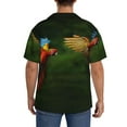 thumbnail image 6 of Picia Hybrid Parrot in the Forest Men's Linen Shirts Short Sleeve Cuban Beach Shirts Casual Shirts Button Down Shirt for Men Beach Summer Wedding Shirt-Large, 6 of 7