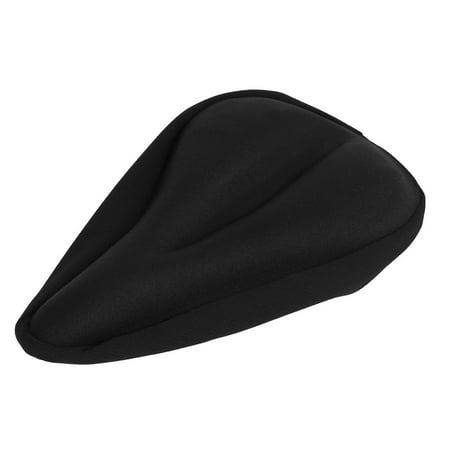 Unique Bargains Black Bicycle  Soft Silicone Riding Padded Saddle (Best Bicycle Saddle For Long Distance Riding)