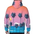 thumbnail image 7 of Daiia Beach with Palm Trees for Men's Fashion Hoodies & Sweatshirts with Kangaroo Pocket Hooded Sweatshirt Breathable & Moisture Wicking-XX-Large, 7 of 7