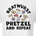 thumbnail image 3 of Peanuts - Bratwurst Pretzel And Repeat Snoopy - Juniors Cropped Cotton Blend T-Shirt, 3 of 6