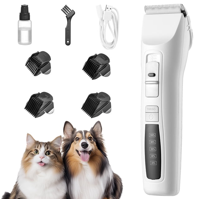 Pet Grooming Hair Clipper, Professional 2-speed Cordless Rechargeable Grooming Clipper Tools for Dogs Cats