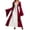 (Type 16)Red, variant on Otvok Lace Up Gothic Midi Dress Women, Flare Long Sleeve V Neck Dress, Drawstring Waist Split Hem Vintage Halloween Casual Dress