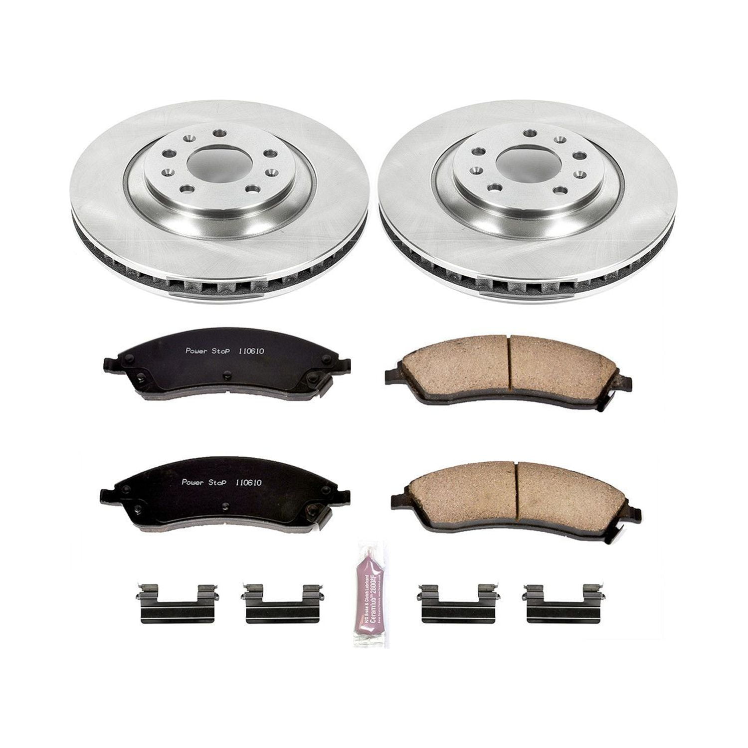 Power Stop Front Stock Replacement Brake Pad and Rotor Kit KOE1429