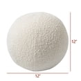thumbnail image 2 of 12 inch Boucle Ball Throw Pillow Nordic Round Toss Pillow Detachable Sphere Shaped Decorative Pillow for Couch, Sofa, Bedroom (Cream, 12 inch), 2 of 10