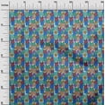 thumbnail image 3 of oneOone Velvet Medium Blue Fabric Cat Sewing Craft Projects Fabric Prints By Yard 58 Inch Wide, 3 of 5