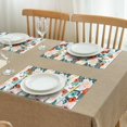 thumbnail image 3 of Pioneer Flower Floral Print Pattern Summer Placemats Table Placemats Set Of 4-Linen Kitchen Washable Placemats Table Mats 12x18 Inch Non-Slip Heat Resistant, 3 of 5