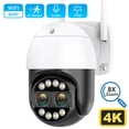 thumbnail image 1 of Cámara de seguridad IP 4K de 8MP, videocámara CCTV con WiFi, doble lente, visión nocturna a Color, Zoom Digital de 4MP, 2K y 8x, IP66, vigilancia al aire libre, 1 of 3