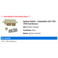 thumbnail image 2 of Ignition Switch - Compatible with 1992 - 1996 Ford Bronco 1993 1994 1995, 2 of 2