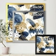 thumbnail image 4 of Designart 'Dark Blue & Golden Textures With Abstract Pattern' Modern Framed Art Print, 4 of 4