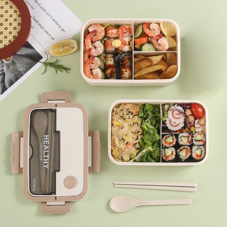 Yunx Three-Layer Lunch Box with Large Capacity and Great Seal for Heat-Resistant Food Storage - Perfect for Students and Office Workers, Adult Unisex