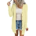 thumbnail image 3 of Womens Open Front Lightweight Long Cardigan Button Down Loose Solid Outerwear Acrylic Cardigan Woman Long Cardigan Sweater over Size Cardigan Sweaters for Women, 3 of 8