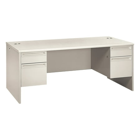 HON 38000 Series Double Pedestal Desk, 72w x 36d x 29-1/2h, Light Gray