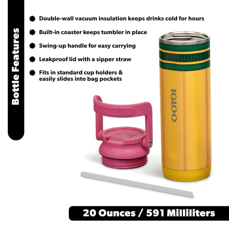 Igloo Drip 20 oz Stainless Steel Water Bottle with Straw photo 2