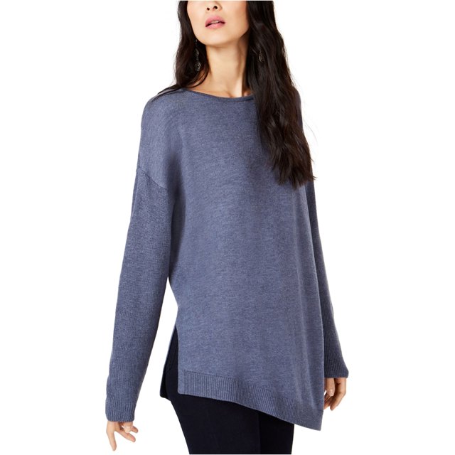 INC Suéter tipo túnica asimétrico para mujer, azul, pequeño