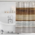 thumbnail image 2 of Vintage Brown Wood Shower Curtain, Waterproof Shower Curtains for Bathroom, Farmhouse Wooden Plank Rustic Washable Fabric Bathtub Curtain Set Bath Decor with 12 Hooks Stall 36"x72", 2 of 6