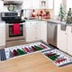 thumbnail image 5 of Decoraciones navideñas, 2 alfombras y tapetes de cocina navideños para el suelo, antideslizantes, decoración navideña, juego de tapetes de cocina, decoración navideña, 40 x 60 cm + 40 x 120 cm, tapete, 5 of 5