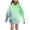Green A, variant on Ashirexll Oversized Hoodies for Girls Long Sleeve Shirts 3-14 Years Winter Printing Velvet Fashion Casual Comfortable Warm Fleece Hooded Sweatshirt