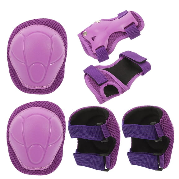 Soimiss 1Set Violet Protective Pads for Roller Skating with Adjustable Straps for Sports