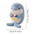 thumbnail image 3 of Dolphin Stuffed Animal 13.77 Inch Blue Soccer Ball Plush Stuffed Animals Soft Plush Toys for Snuggling and Gifting 1 Pack, 3 of 3